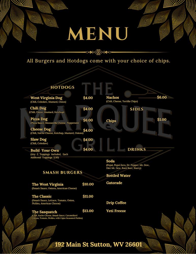 The Marquee Grill Menu image 3